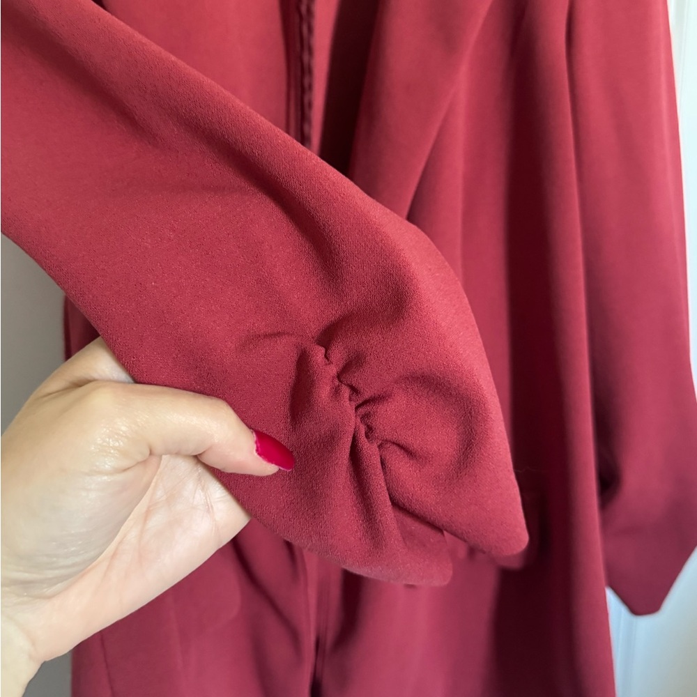 SOHO Women's Berry Wine Red Blazer Cranberry Color Jacket - Picture 4 of 6